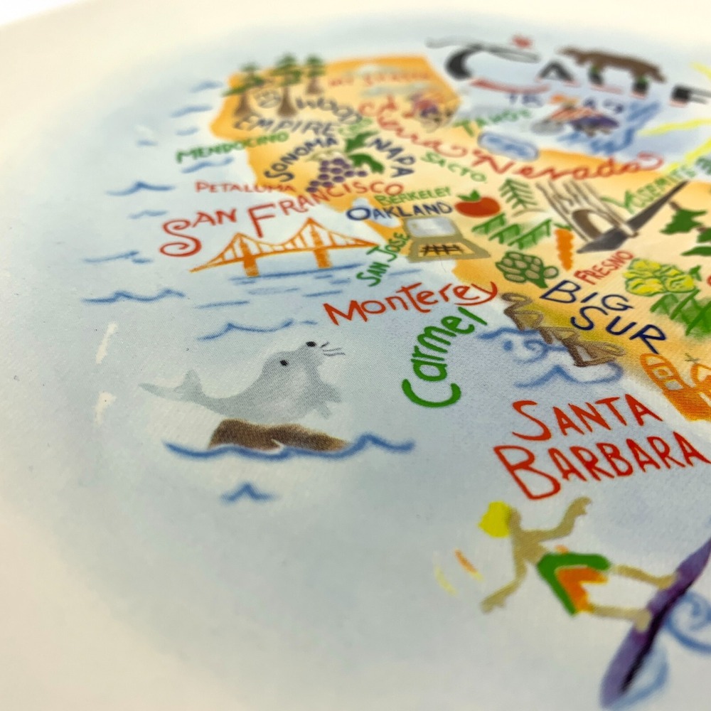 catstudio The Geography Collection California Plate 2011 8.5" *Hard to Find* - Picture 4 of 7